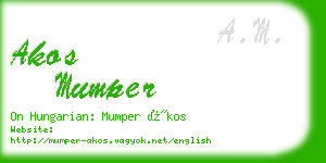 akos mumper business card